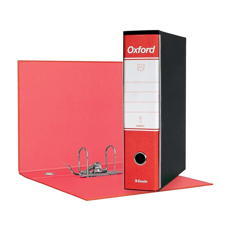 REGISTRATORE ESSELTE OXFORD G85 DORSO 8 ROSSO