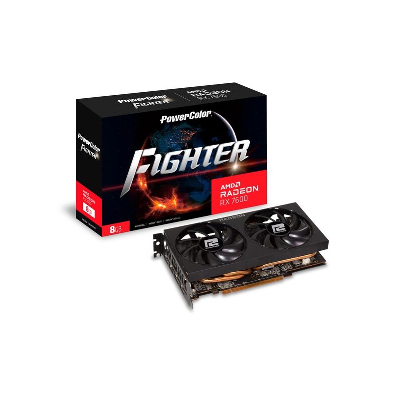 SCHEDA VIDEO POWERCOLOR RADEON RX7600 FIGHTER 2.0 8GB (RX7600 8G-F/V2)