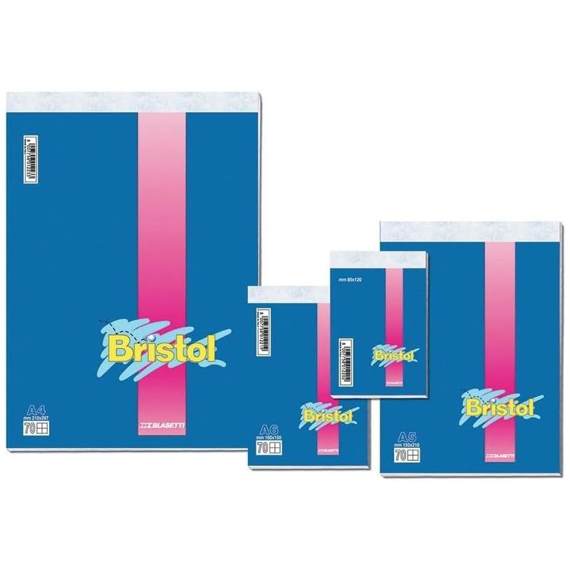 BLOCK NOTES A5 BLASETTI BRISTOL 5 MM 1031 15X21 70FG 50GR